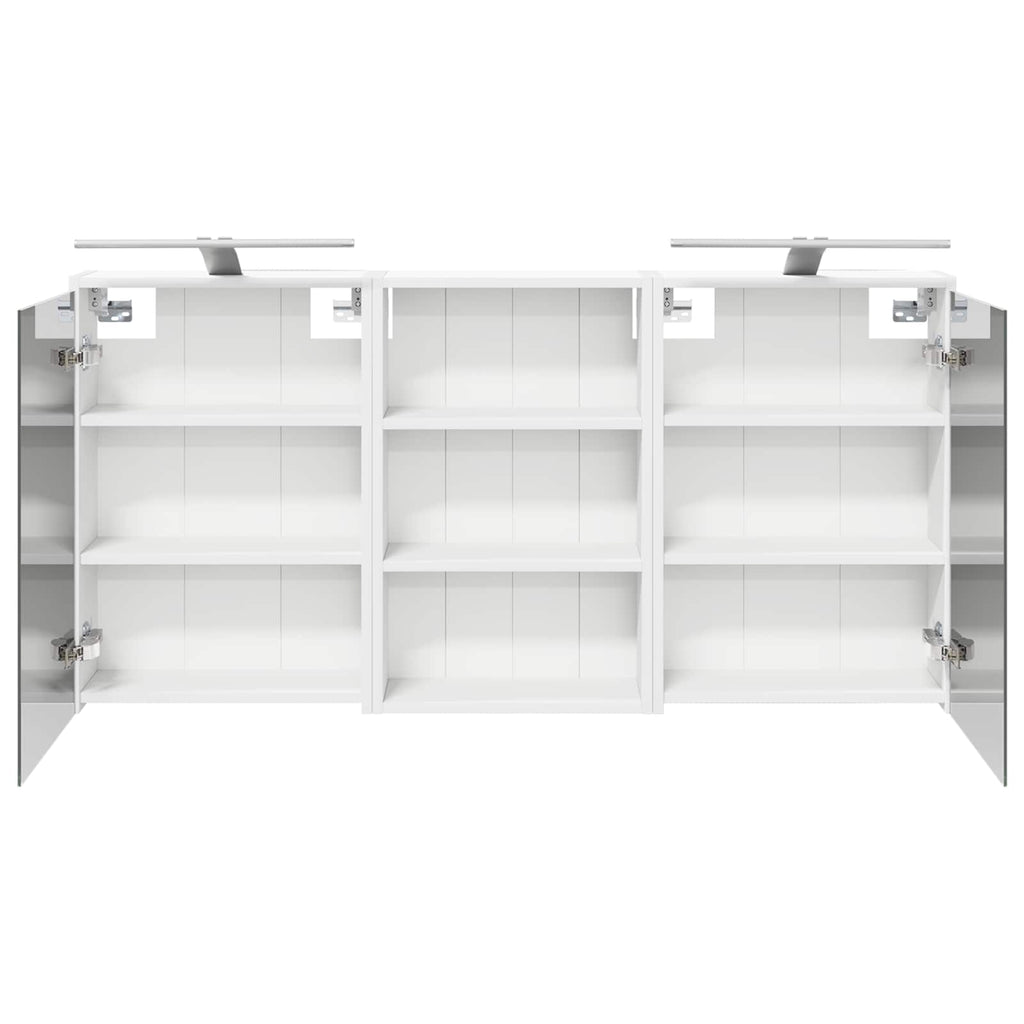 vidaXL Zestaw Szafek Łazienkowych z półką 3 pcs 126 x 16 x 62.5 cm