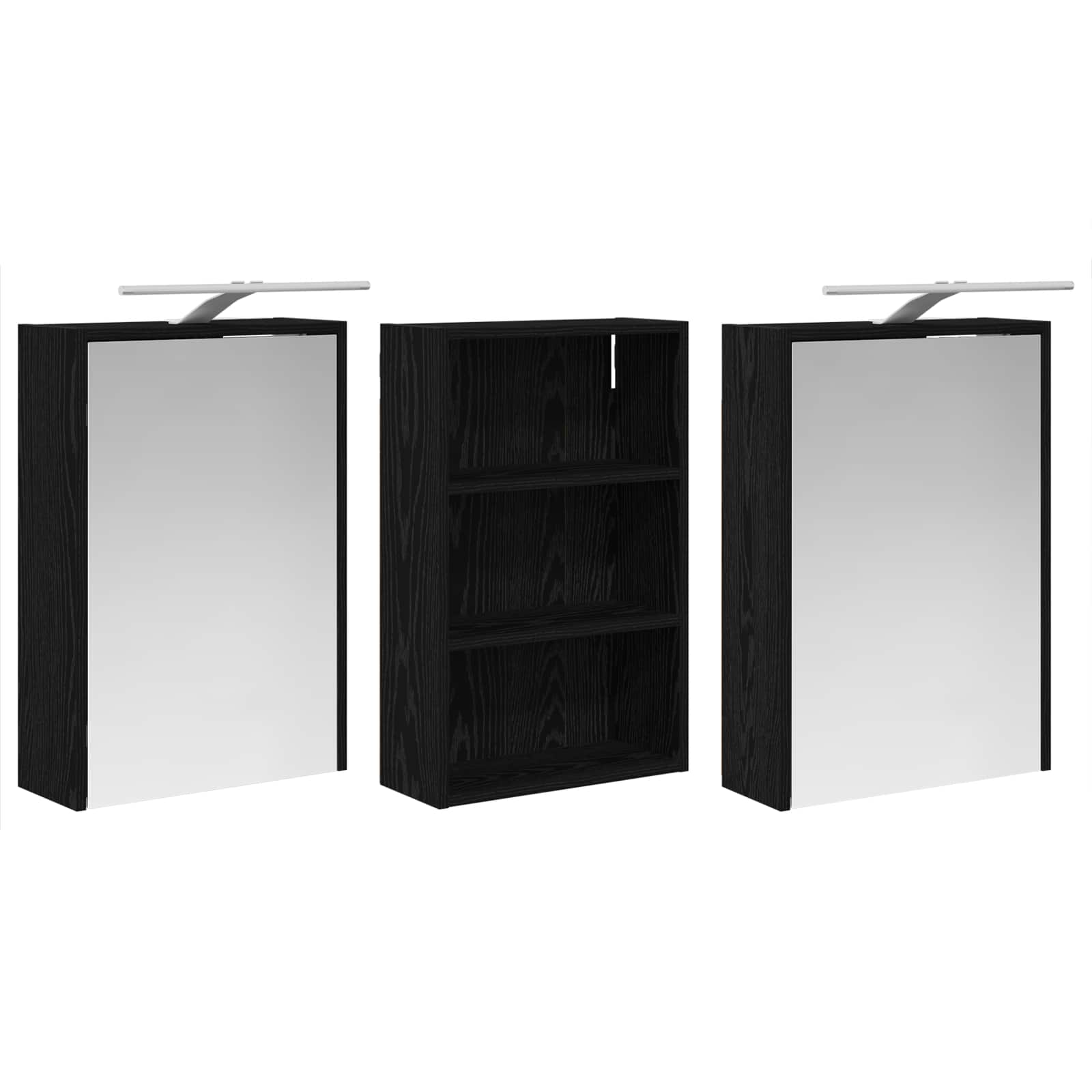 vidaXL Zestaw Szafek Łazienkowych z półką 3 pcs 126 x 16 x 62.5 cm