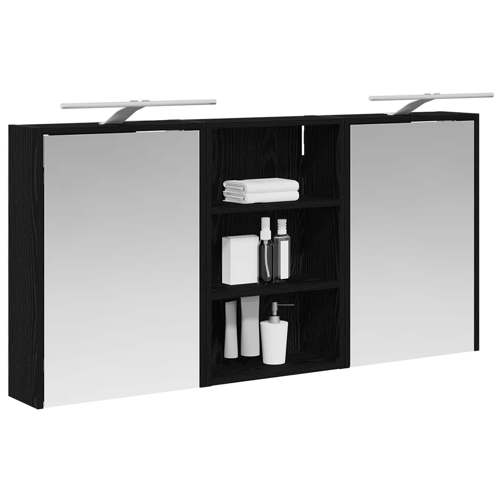 vidaXL Zestaw Szafek Łazienkowych z półką 3 pcs 126 x 16 x 62.5 cm