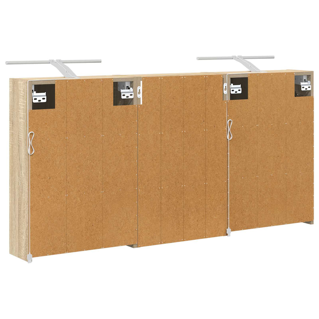 vidaXL Zestaw Szafek Łazienkowych z półką 3 pcs 126 x 16 x 62.5 cm