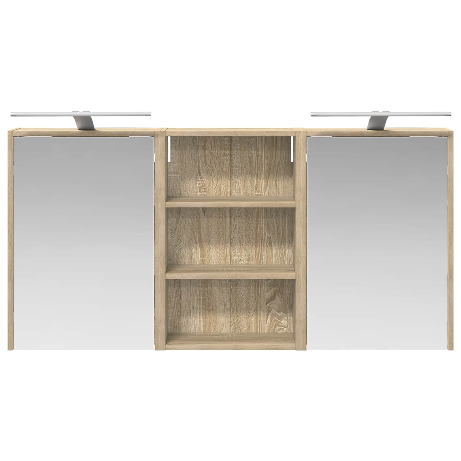 vidaXL Zestaw Szafek Łazienkowych z półką 3 pcs 126 x 16 x 62.5 cm