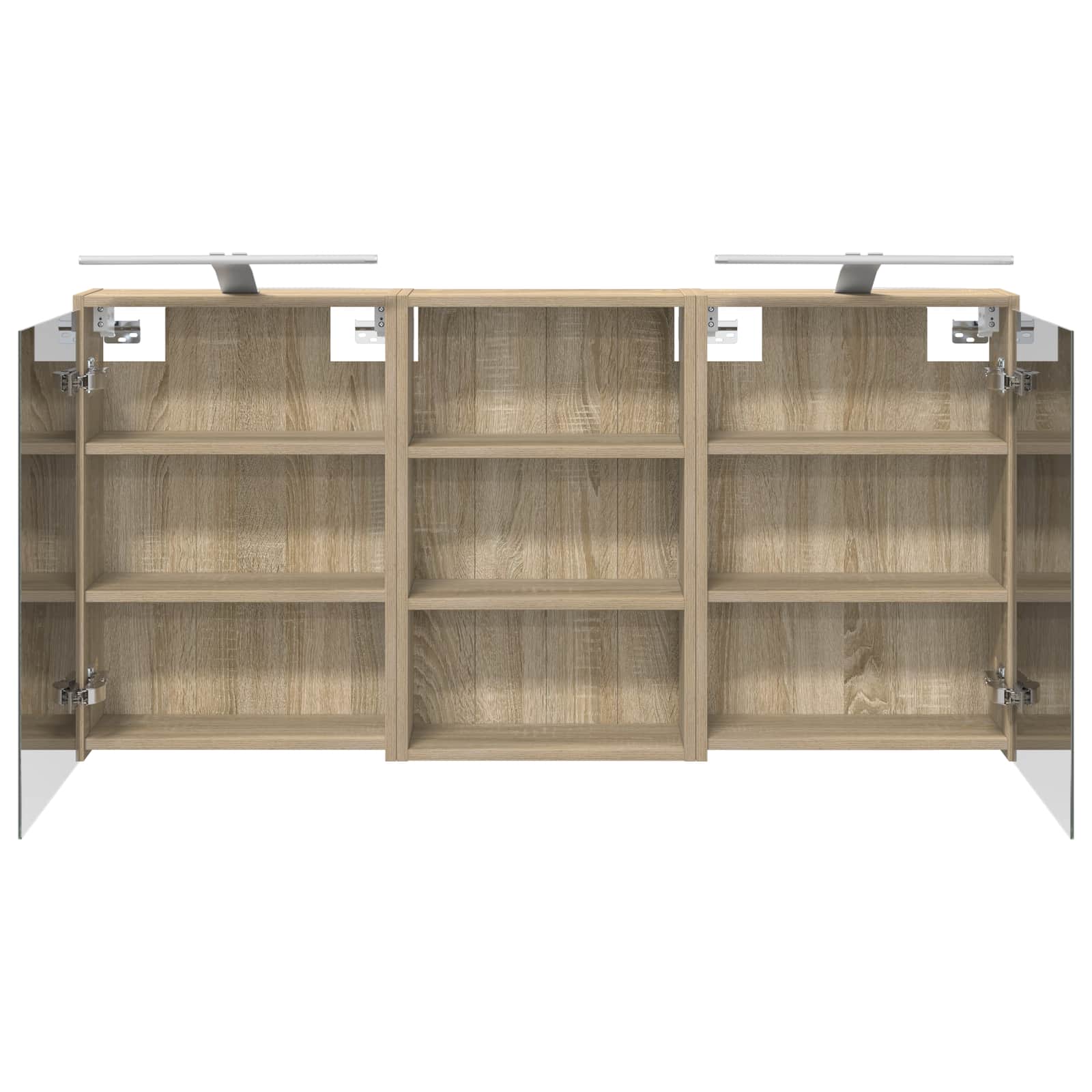 vidaXL Zestaw Szafek Łazienkowych z półką 3 pcs 126 x 16 x 62.5 cm