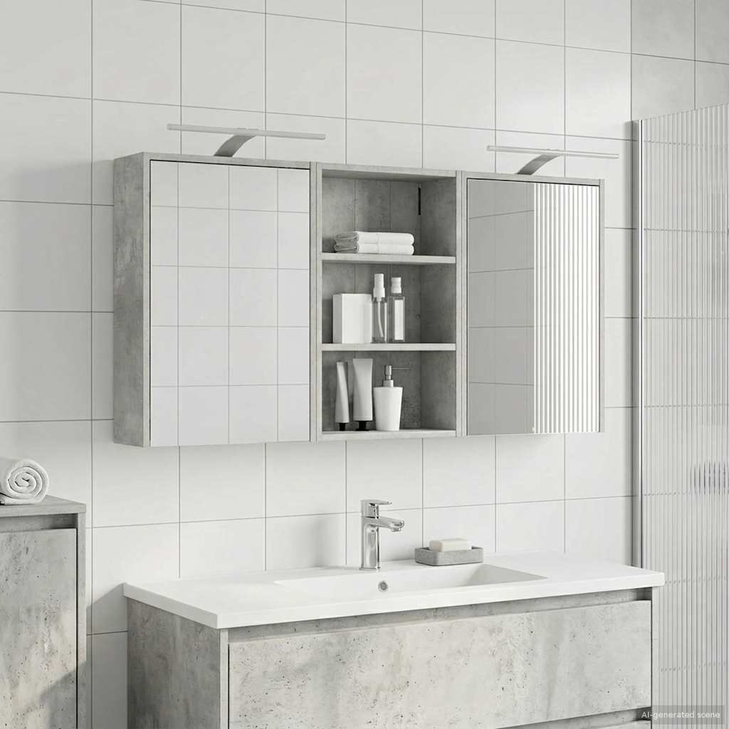 vidaXL Zestaw Szafek Łazienkowych z półką 3 pcs 126 x 16 x 62.5 cm