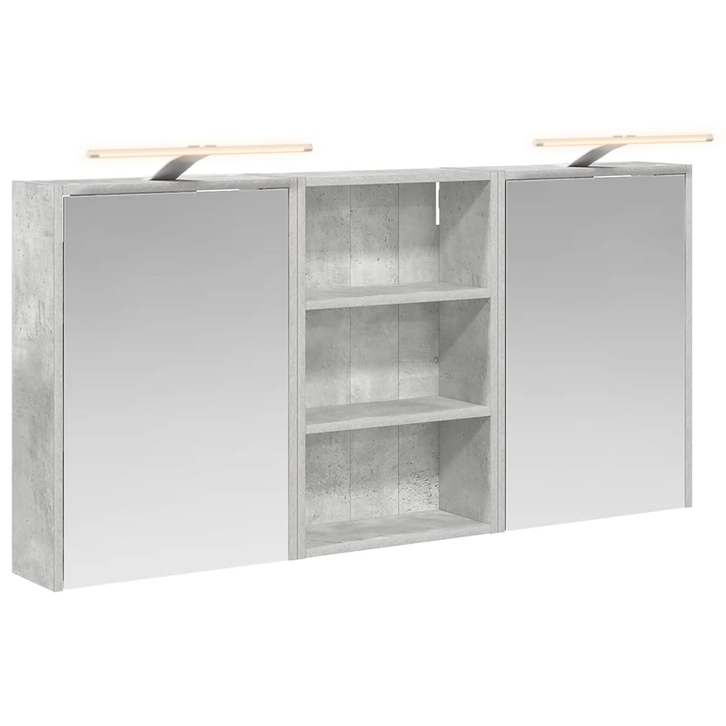 vidaXL Zestaw Szafek Łazienkowych z półką 3 pcs 126 x 16 x 62.5 cm