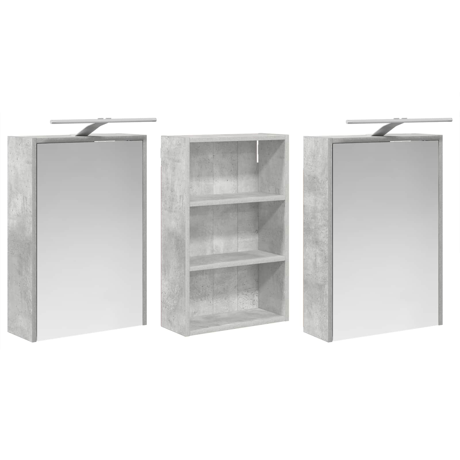 vidaXL Zestaw Szafek Łazienkowych z półką 3 pcs 126 x 16 x 62.5 cm