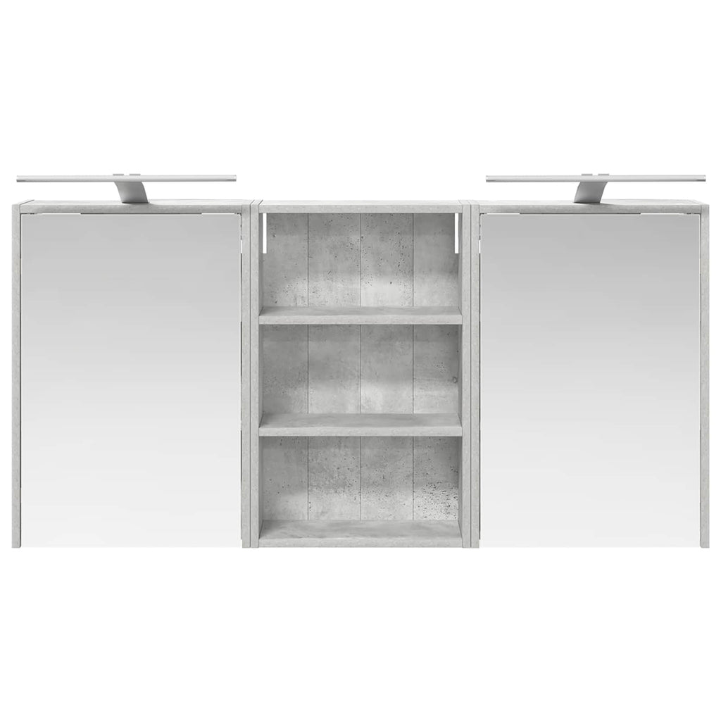 vidaXL Zestaw Szafek Łazienkowych z półką 3 pcs 126 x 16 x 62.5 cm