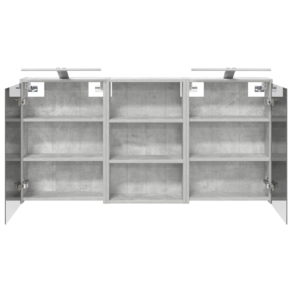 vidaXL Zestaw Szafek Łazienkowych z półką 3 pcs 126 x 16 x 62.5 cm