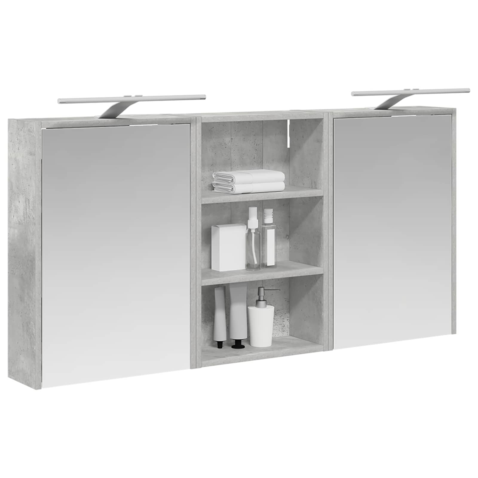 vidaXL Zestaw Szafek Łazienkowych z półką 3 pcs 126 x 16 x 62.5 cm