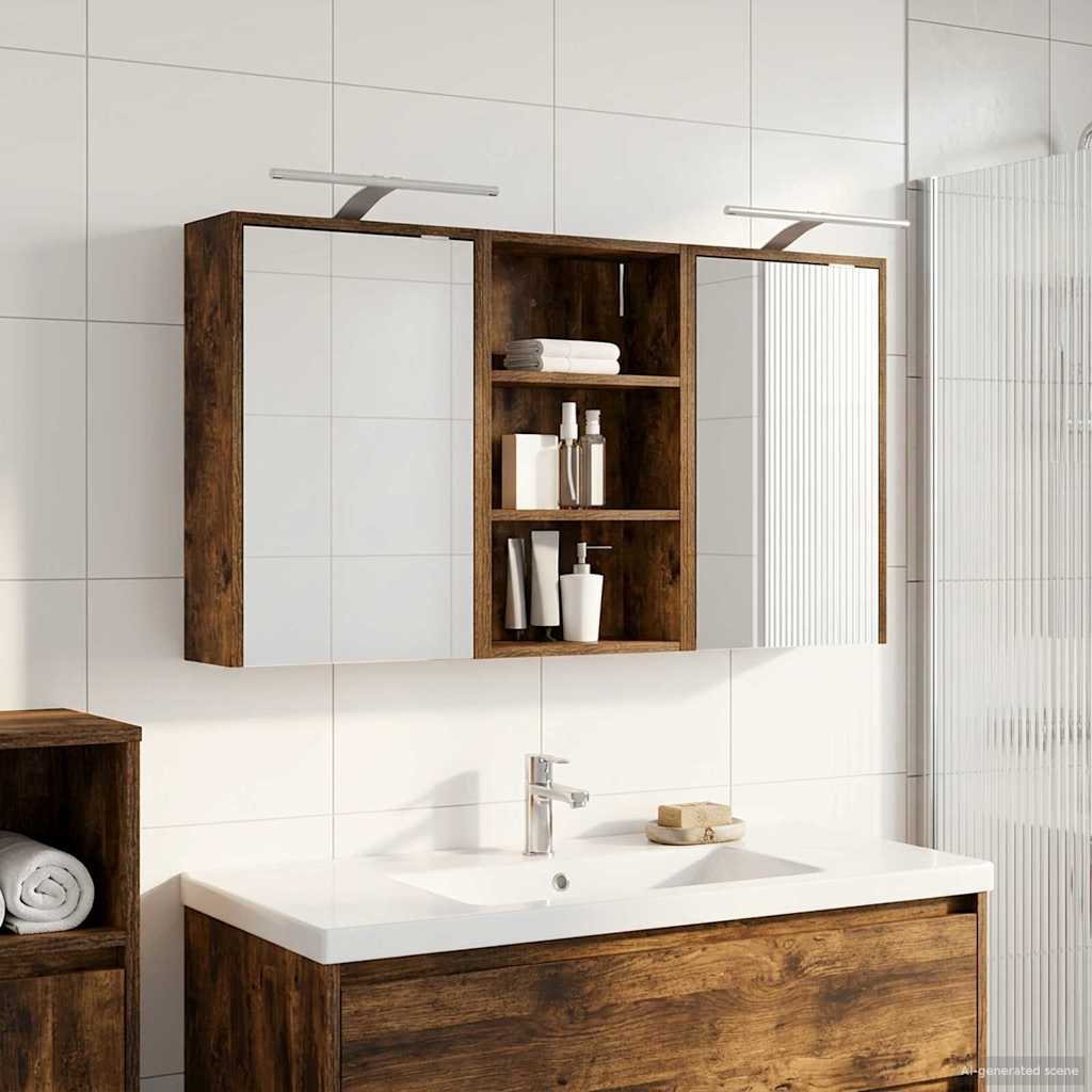 vidaXL Zestaw Szafek Łazienkowych z półką 3 pcs 126 x 16 x 62.5 cm