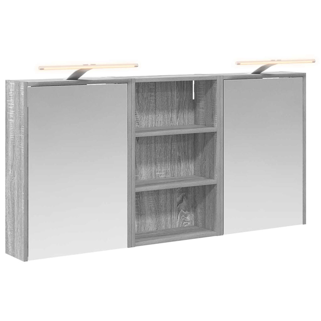 vidaXL Zestaw Szafek Łazienkowych z półką 3 pcs 126 x 16 x 62.5 cm