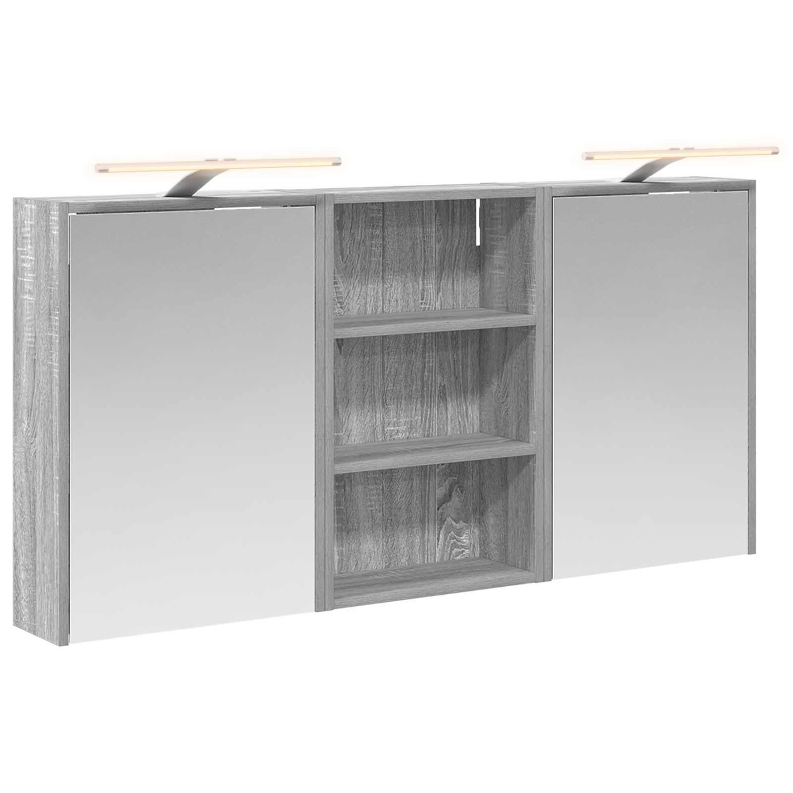 vidaXL Zestaw Szafek Łazienkowych z półką 3 pcs 126 x 16 x 62.5 cm