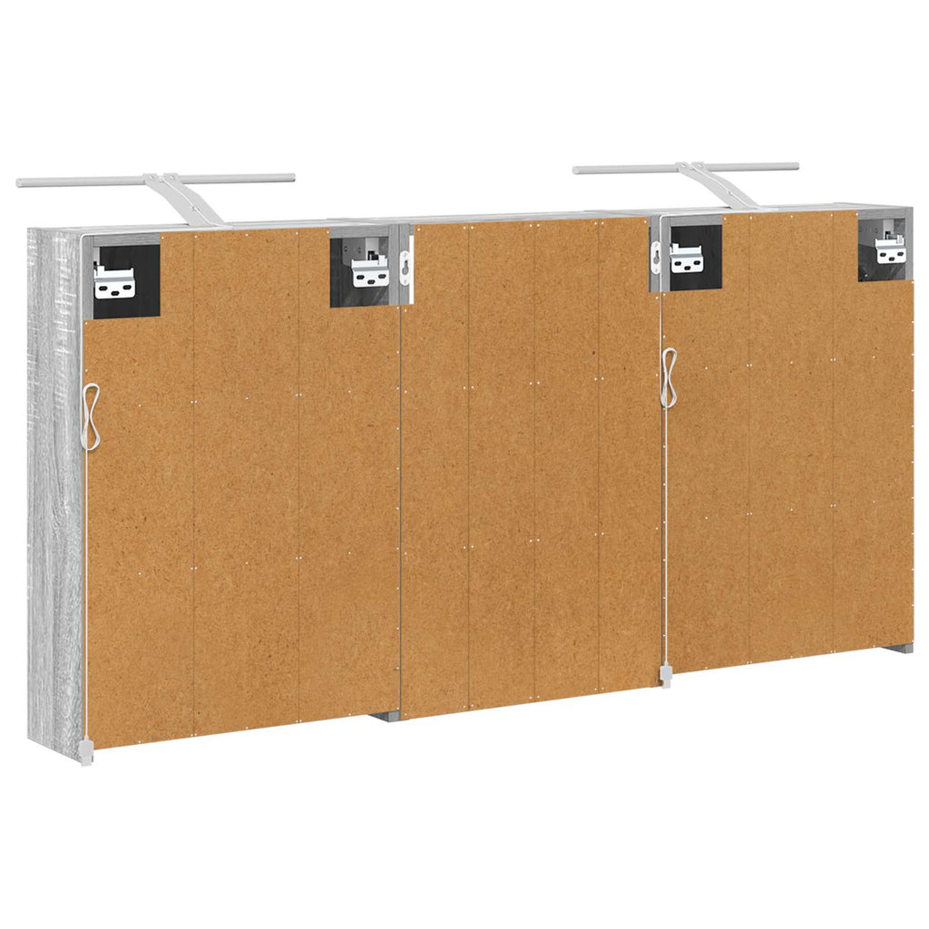 vidaXL Zestaw Szafek Łazienkowych z półką 3 pcs 126 x 16 x 62.5 cm