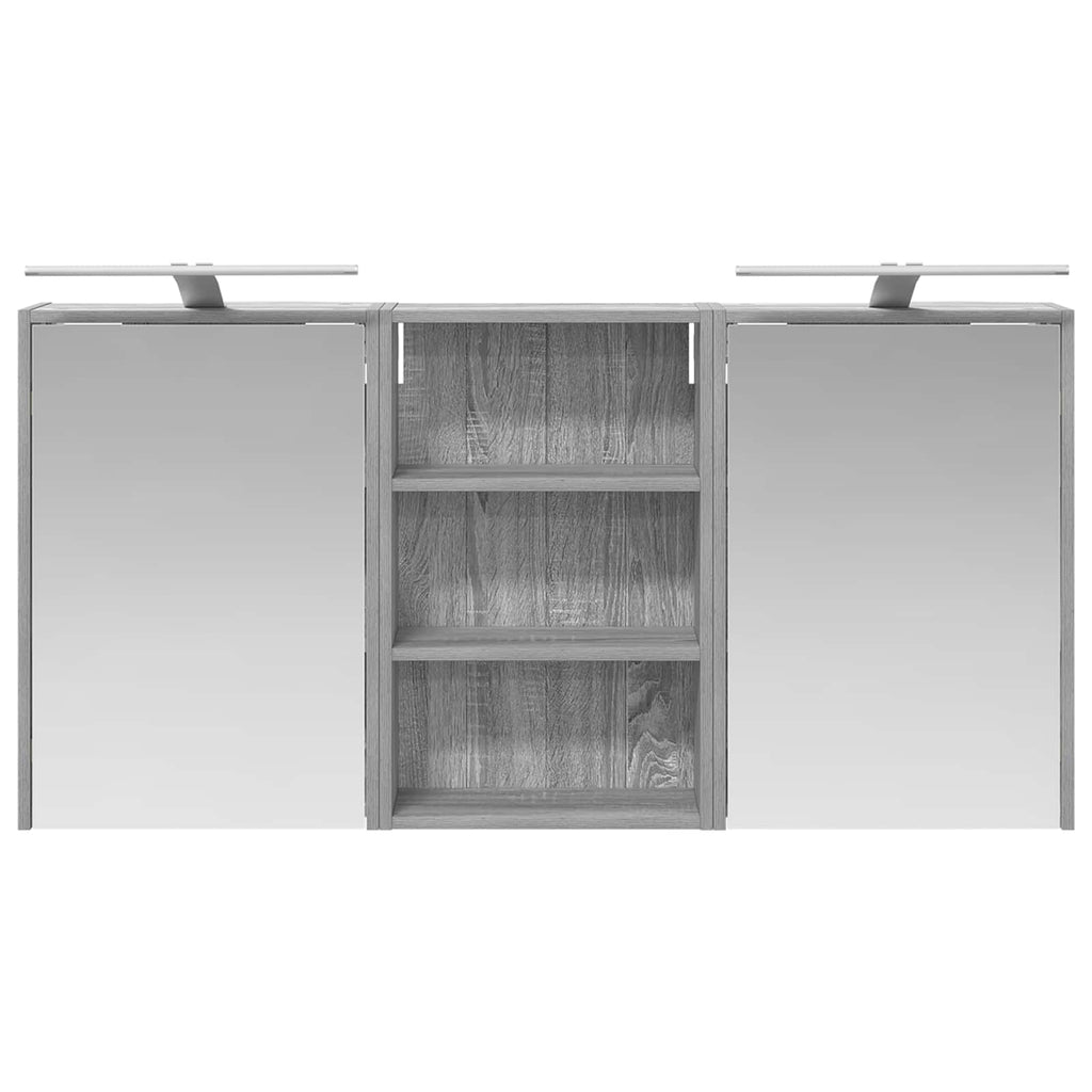 vidaXL Zestaw Szafek Łazienkowych z półką 3 pcs 126 x 16 x 62.5 cm
