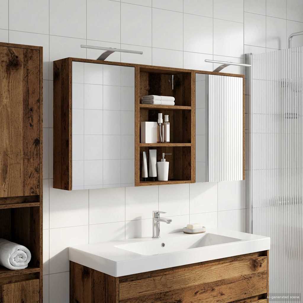 vidaXL Zestaw Szafek Łazienkowych z półką 3 pcs 126 x 16 x 62.5 cm