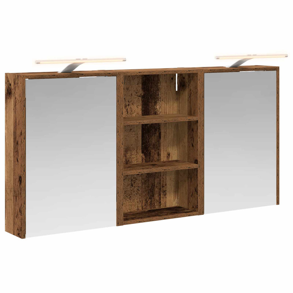 vidaXL Zestaw Szafek Łazienkowych z półką 3 pcs 126 x 16 x 62.5 cm
