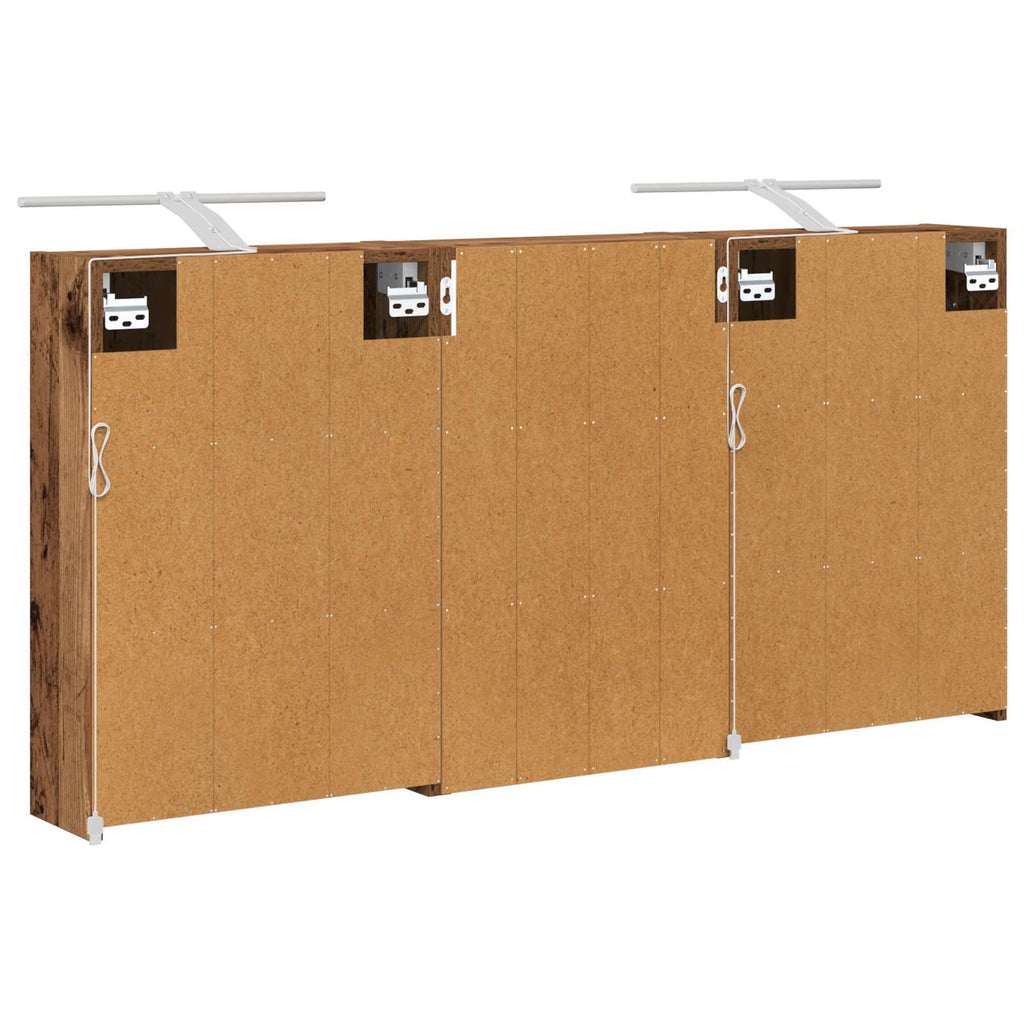 vidaXL Zestaw Szafek Łazienkowych z półką 3 pcs 126 x 16 x 62.5 cm