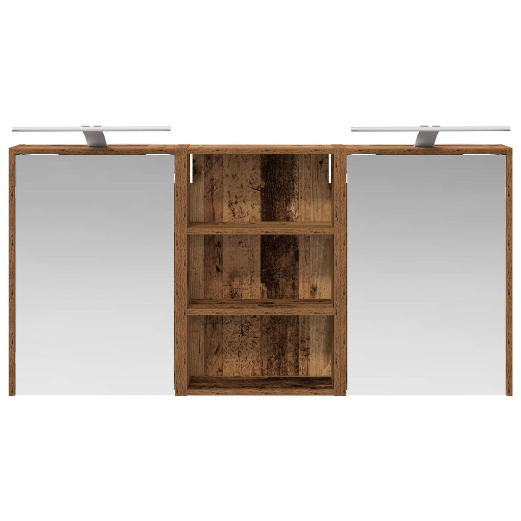 vidaXL Zestaw Szafek Łazienkowych z półką 3 pcs 126 x 16 x 62.5 cm