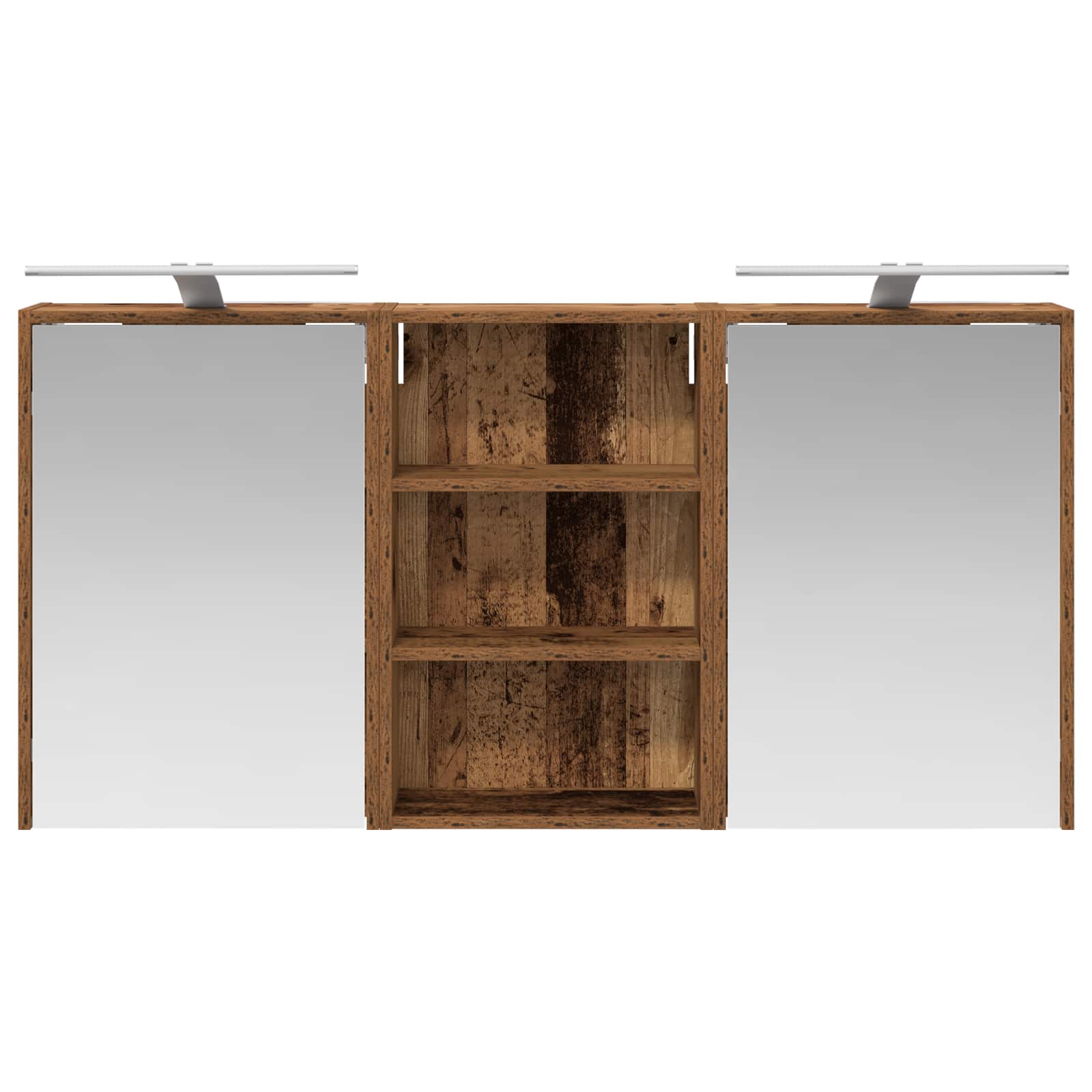 vidaXL Zestaw Szafek Łazienkowych z półką 3 pcs 126 x 16 x 62.5 cm