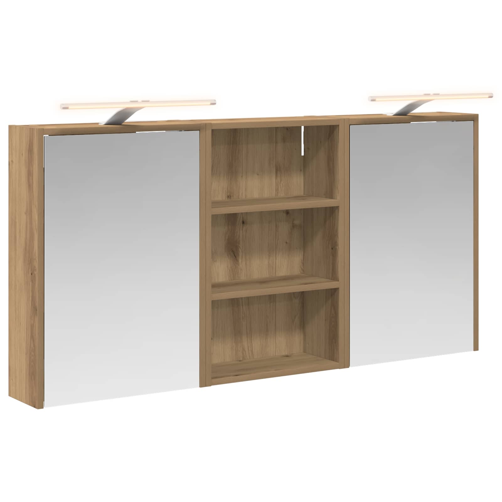 vidaXL Zestaw Szafek Łazienkowych z półką 3 pcs 126 x 16 x 62.5 cm