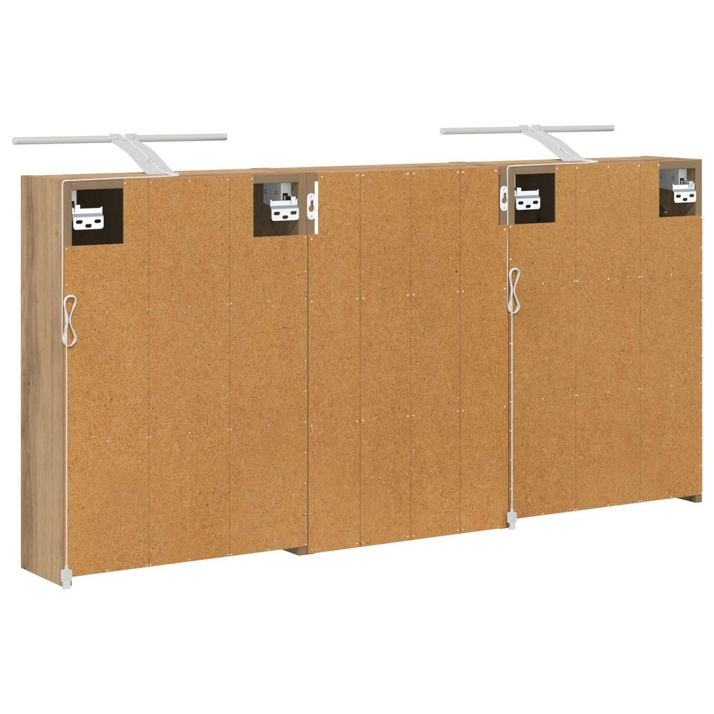 vidaXL Zestaw Szafek Łazienkowych z półką 3 pcs 126 x 16 x 62.5 cm