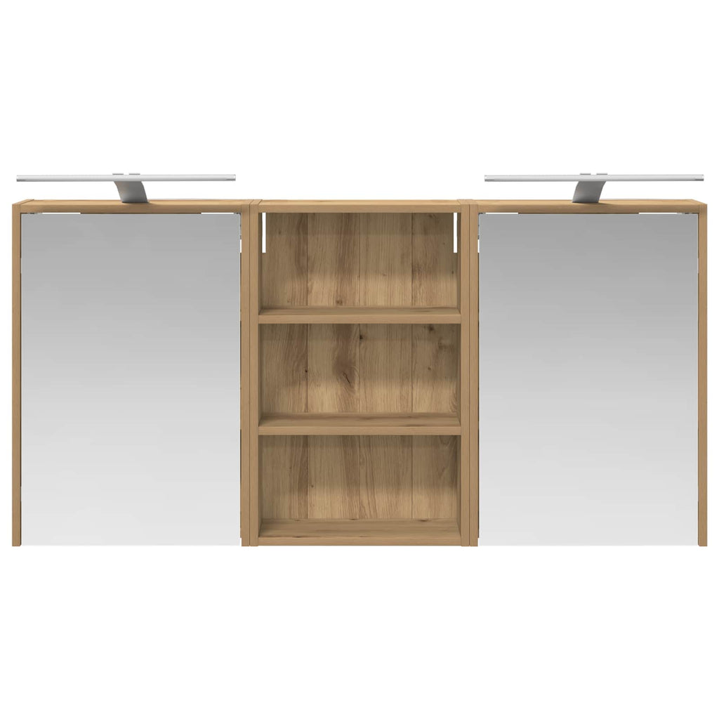 vidaXL Zestaw Szafek Łazienkowych z półką 3 pcs 126 x 16 x 62.5 cm