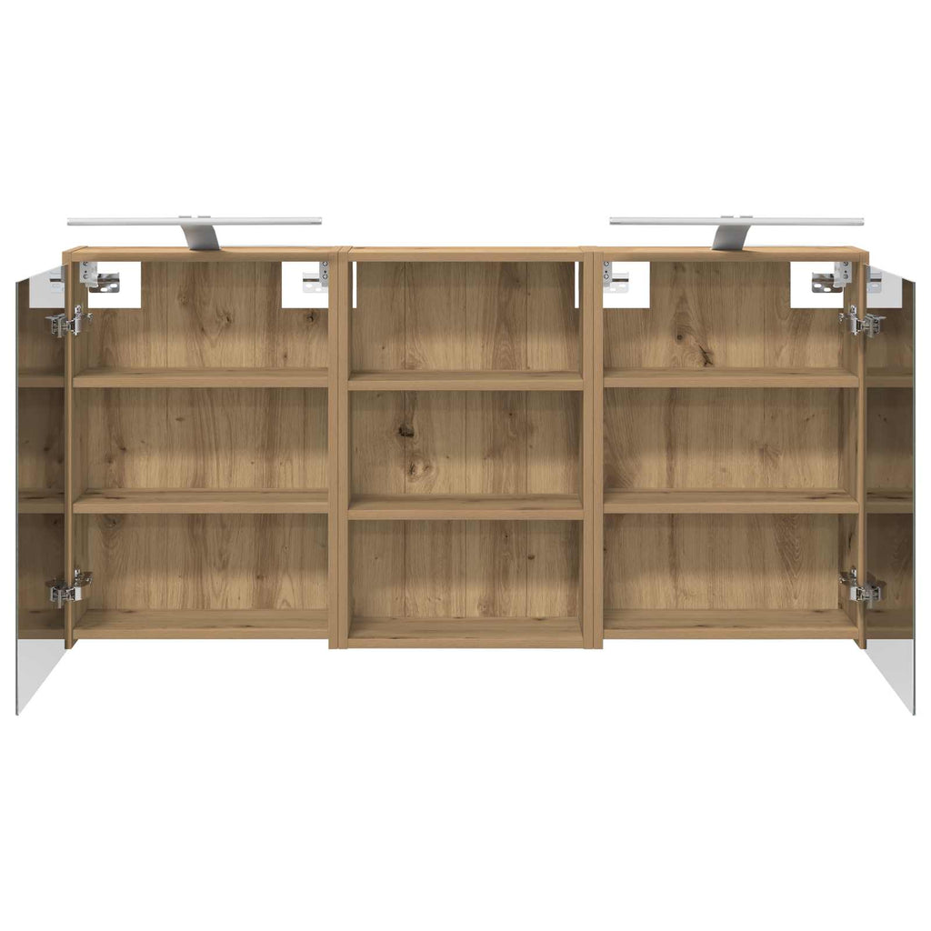 vidaXL Zestaw Szafek Łazienkowych z półką 3 pcs 126 x 16 x 62.5 cm