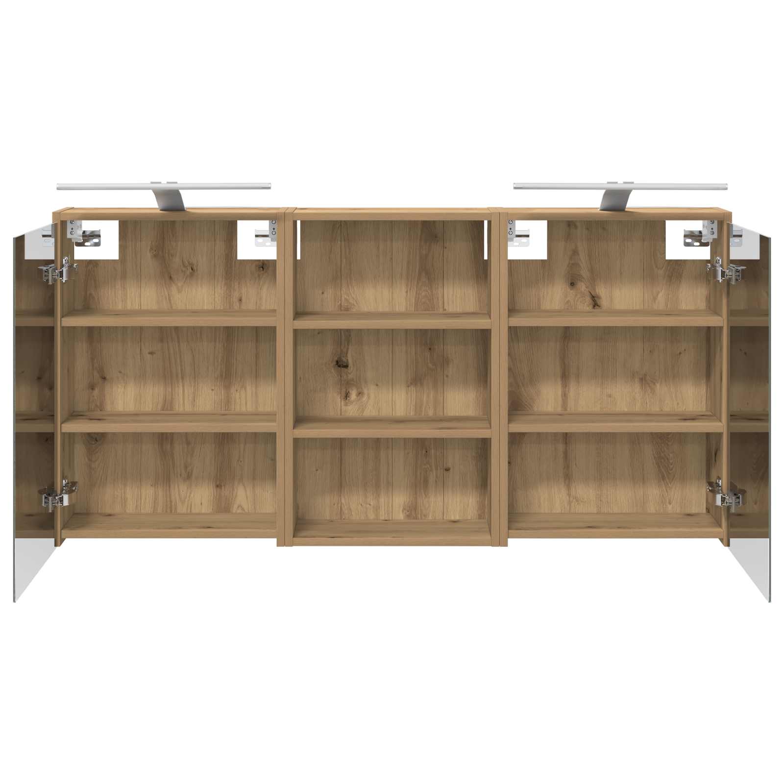 vidaXL Zestaw Szafek Łazienkowych z półką 3 pcs 126 x 16 x 62.5 cm