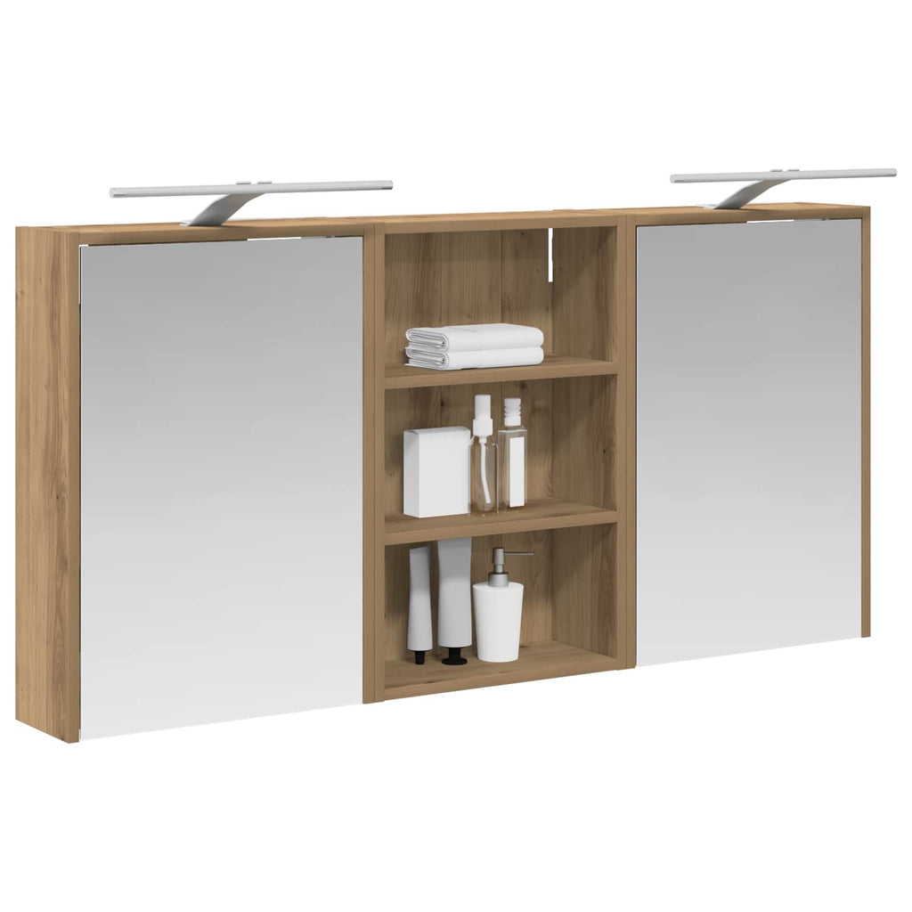 vidaXL Zestaw Szafek Łazienkowych z półką 3 pcs 126 x 16 x 62.5 cm