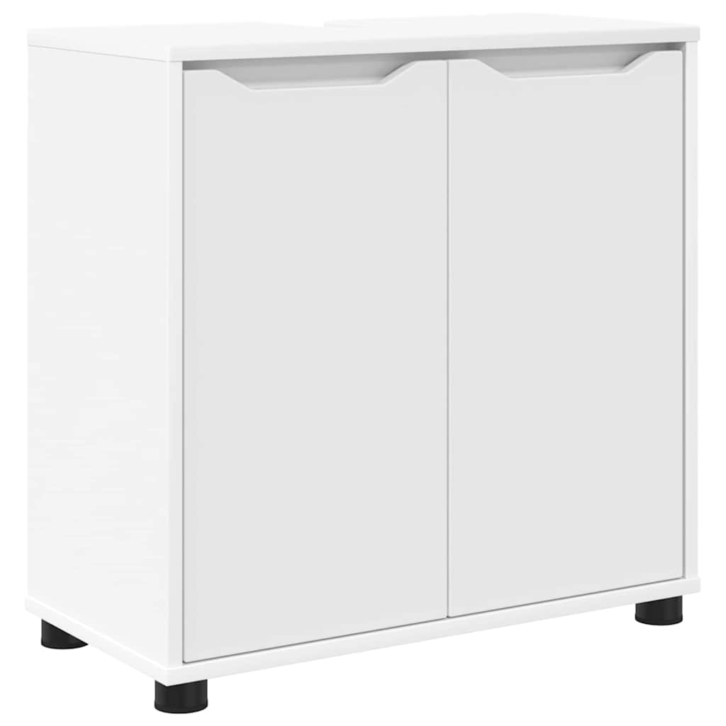 vidaXL Zestaw mebli łazienkowych 4 pcs Biały Materiał drewnopochodny