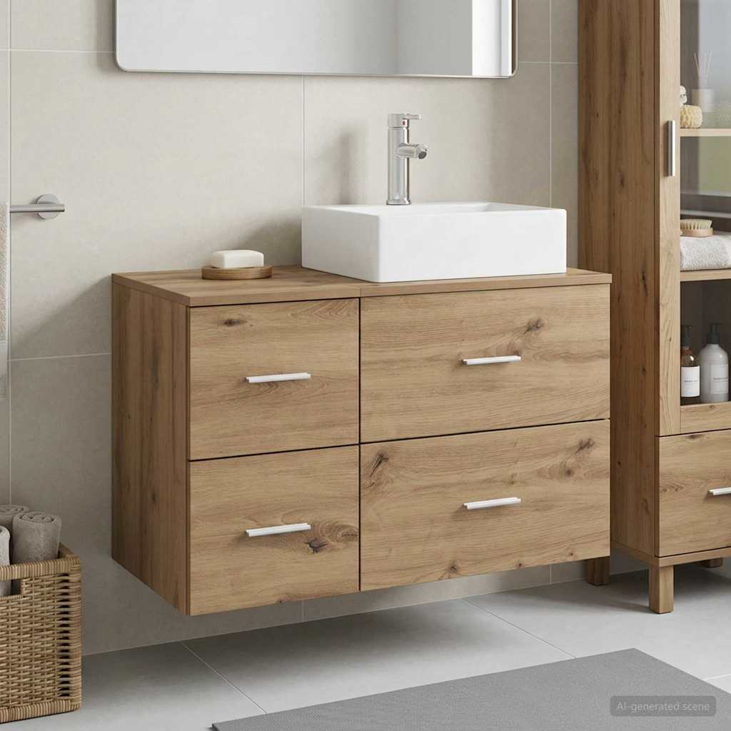 vidaXL Zestaw mebli łazienkowych 2 szt. Dąb artisan