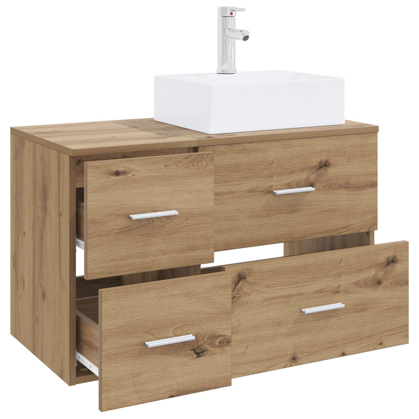 vidaXL Zestaw mebli łazienkowych 2 szt. Dąb artisan