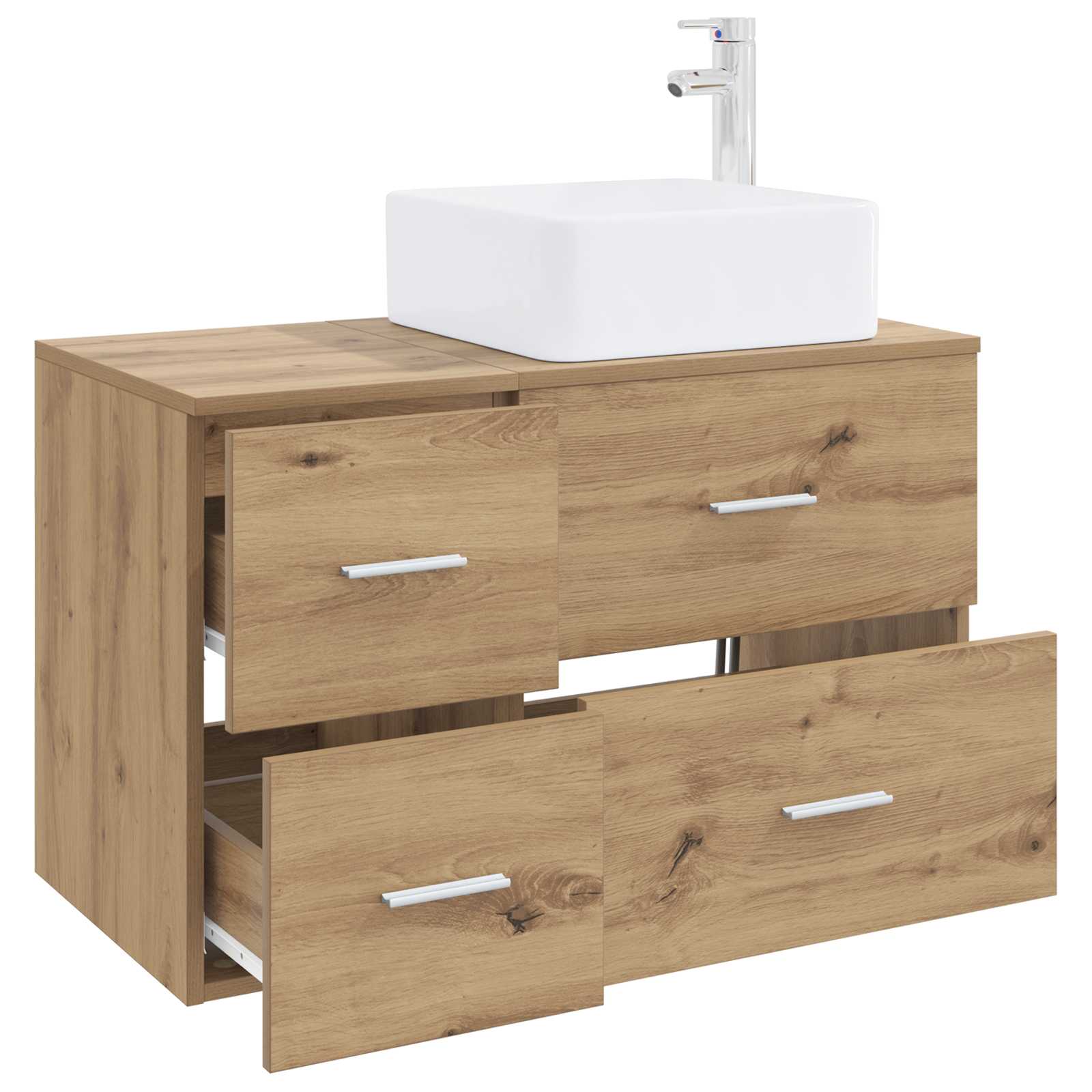 vidaXL Zestaw mebli łazienkowych 2 szt. Dąb artisan