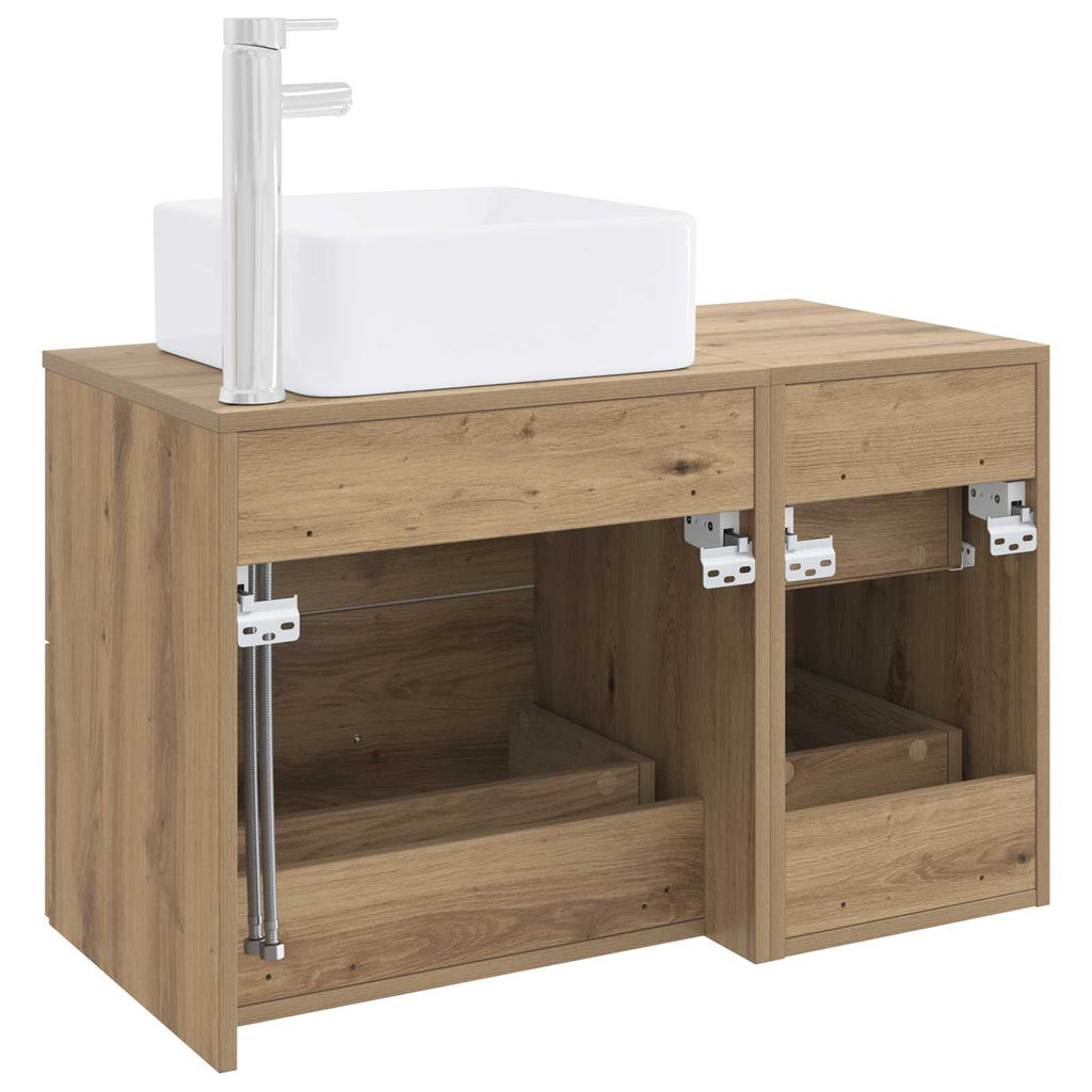 vidaXL Zestaw mebli łazienkowych 2 szt. Dąb artisan