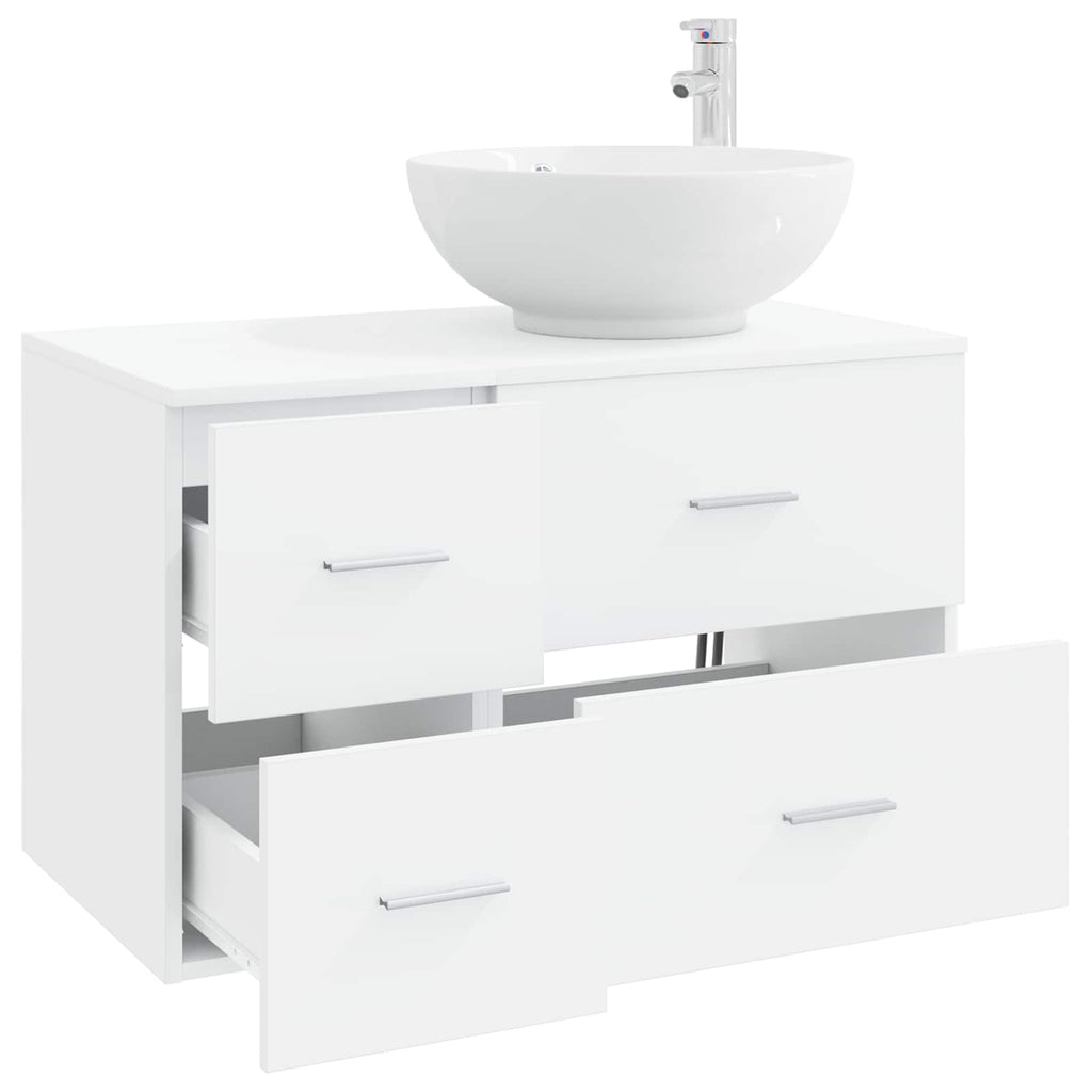 vidaXL Zestaw mebli łazienkowych 2 szt. Biały Drewno inżynieryjne