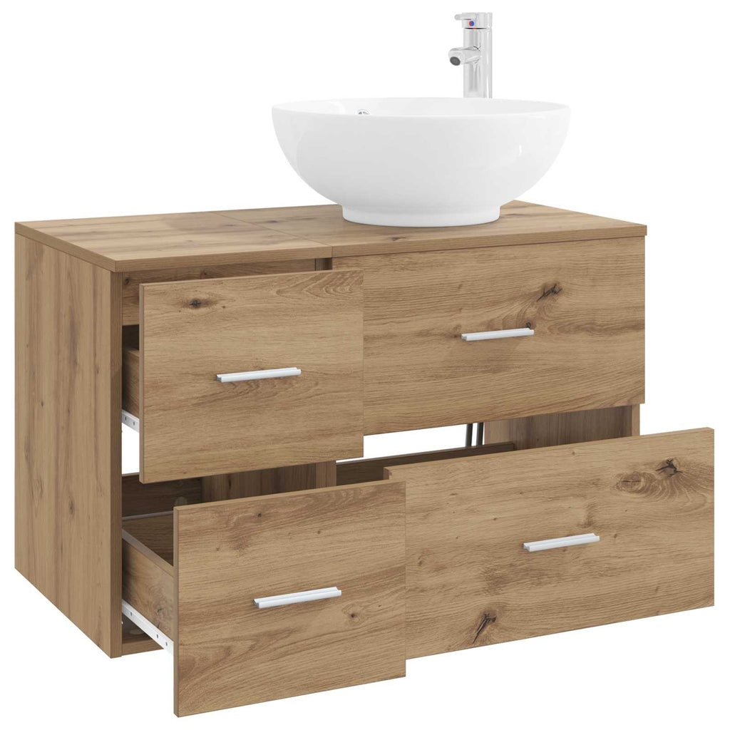 vidaXL Zestaw mebli łazienkowych 2 szt. Dąb artisan