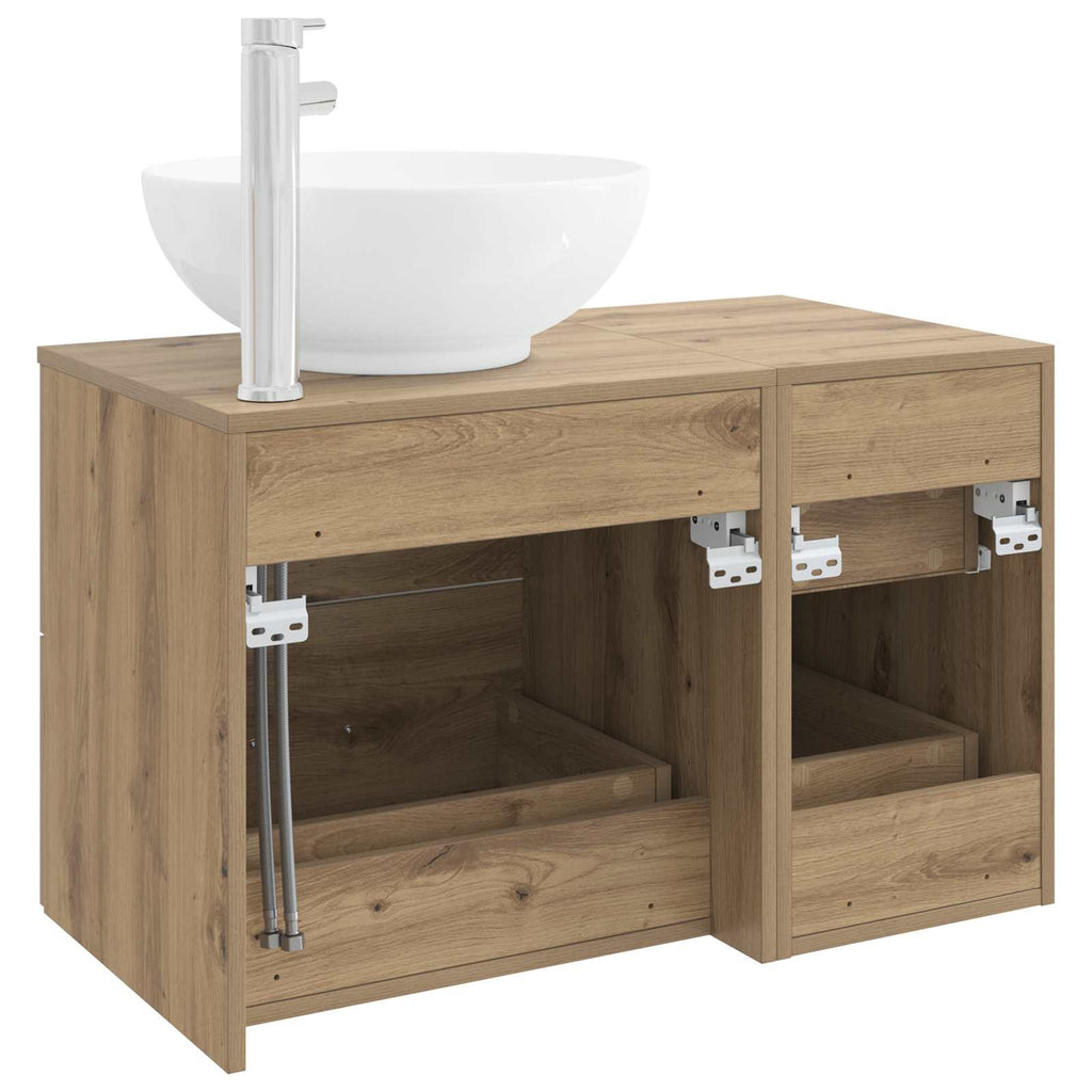 vidaXL Zestaw mebli łazienkowych 2 szt. Dąb artisan