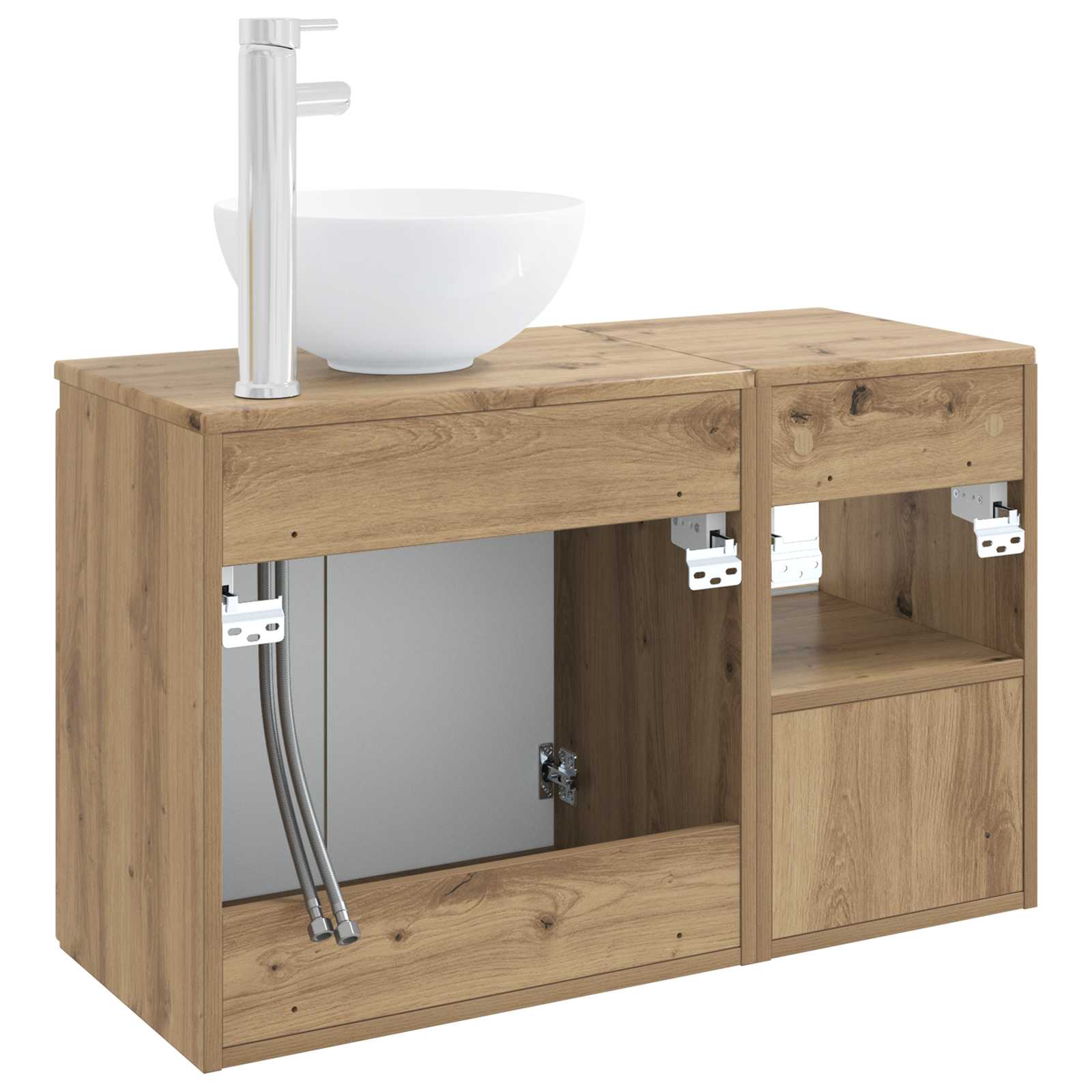 vidaXL Zestaw mebli łazienkowych 2 szt. Dąb artisan