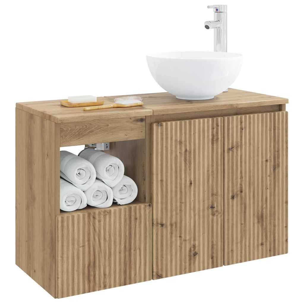 vidaXL Zestaw mebli łazienkowych 2 szt. Dąb artisan