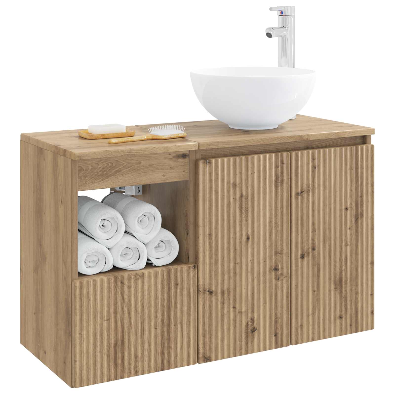 vidaXL Zestaw mebli łazienkowych 2 szt. Dąb artisan