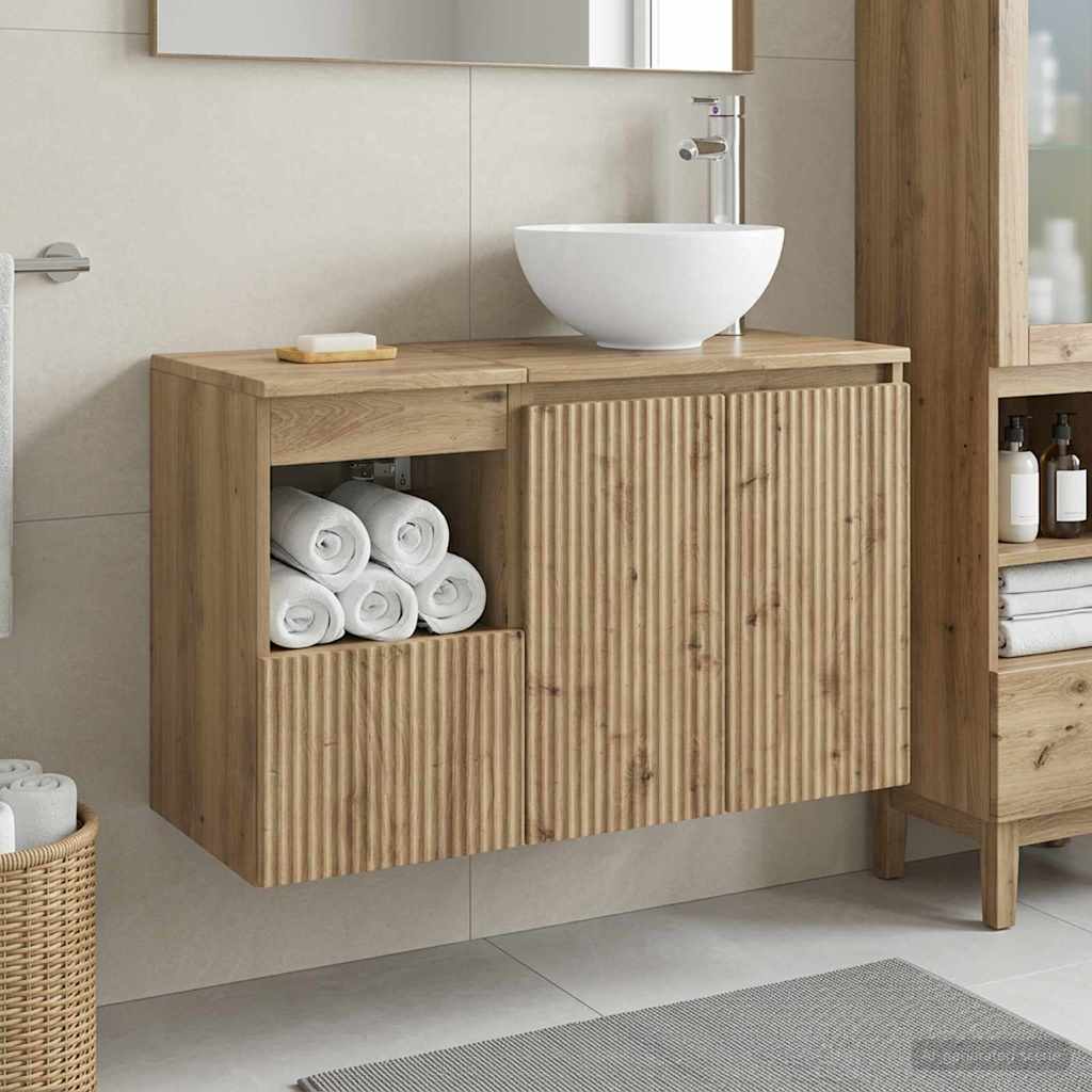 vidaXL Zestaw mebli łazienkowych 2 szt. Dąb artisan