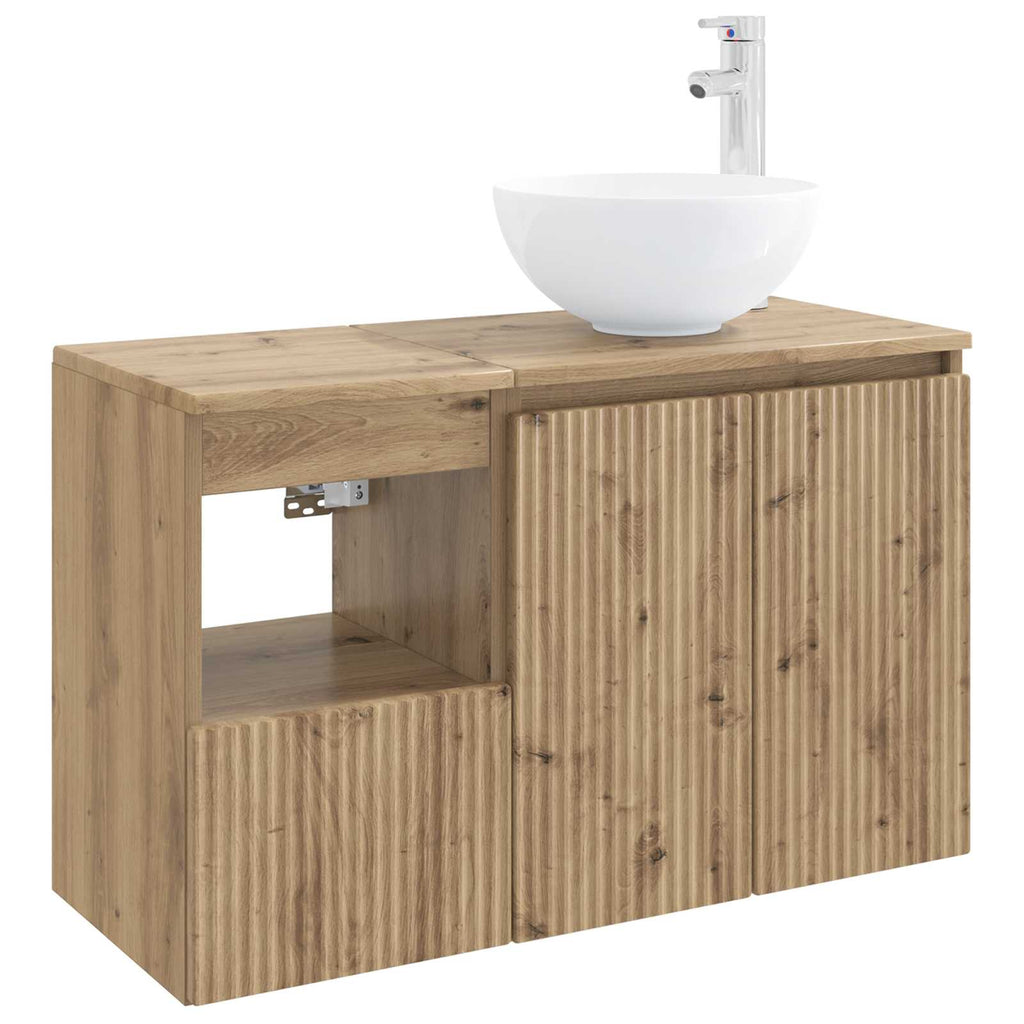 vidaXL Zestaw mebli łazienkowych 2 szt. Dąb artisan