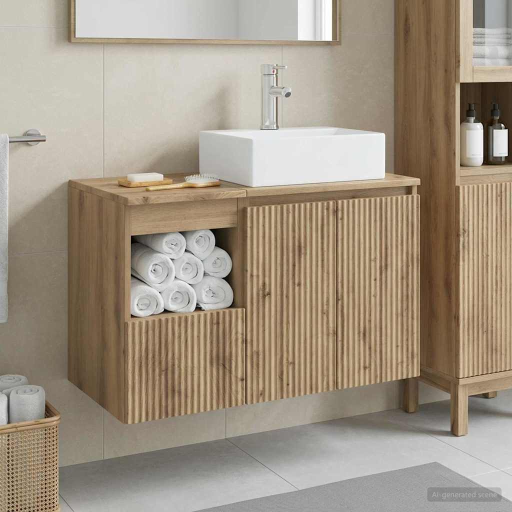 vidaXL Zestaw mebli łazienkowych 2 szt. Dąb artisan