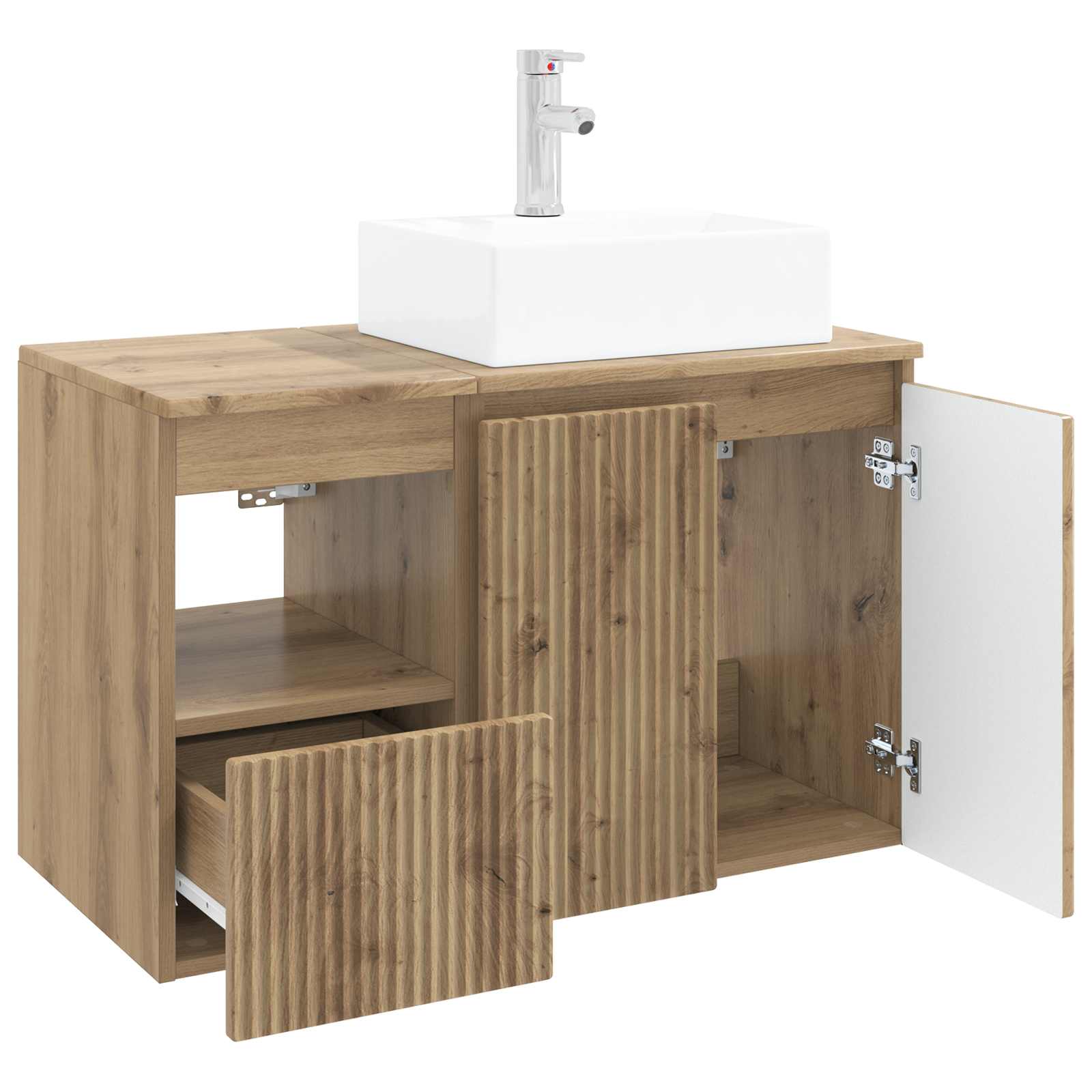 vidaXL Zestaw mebli łazienkowych 2 szt. Dąb artisan
