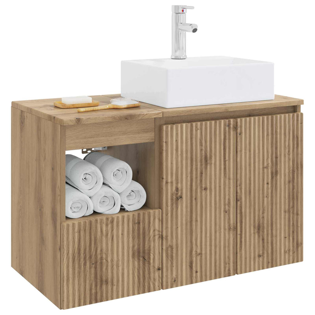 vidaXL Zestaw mebli łazienkowych 2 szt. Dąb artisan