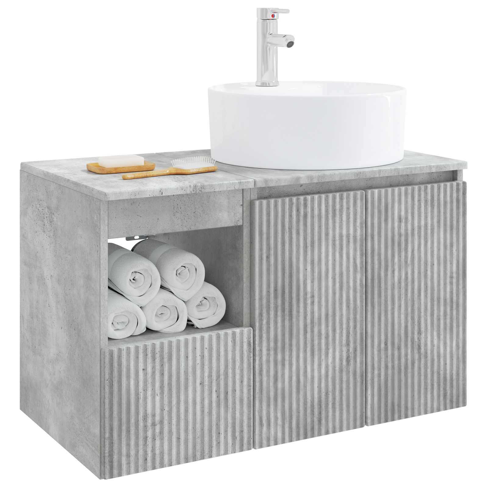 vidaXL Zestaw mebli łazienkowych 2 szt. Betonowy szary
