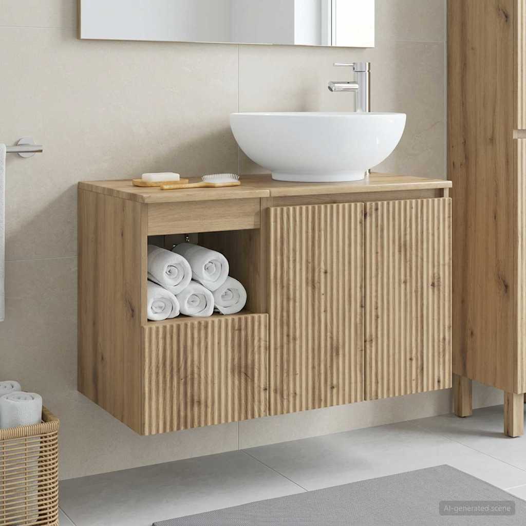 vidaXL Zestaw mebli łazienkowych 2 szt. Dąb artisan