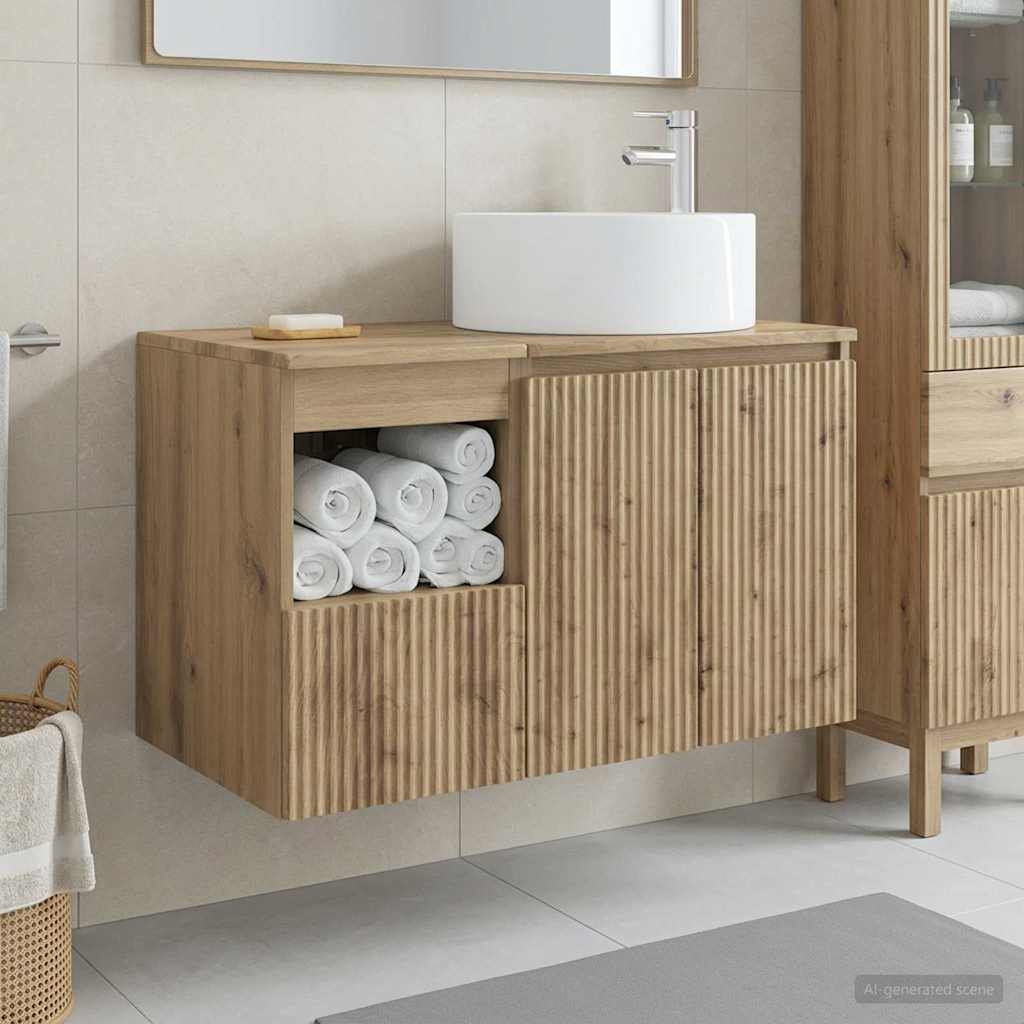 vidaXL Zestaw mebli łazienkowych 2 szt. Dąb artisan
