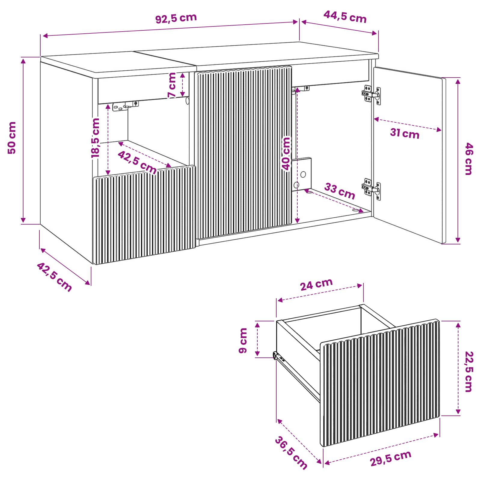 vidaXL Zestaw mebli łazienkowych 2 szt. Czarny Drewno inżynieryjne