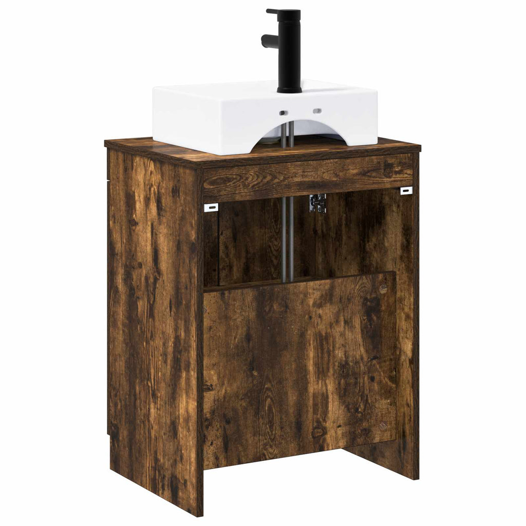 vidaXL Zestaw mebli łazienkowych Dąb wędzony Drewno inżynieryjne