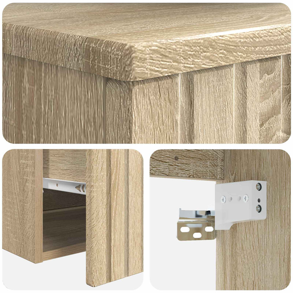 vidaXL Zestaw mebli łazienkowych dąb Sonoma Drewno inżynieryjne